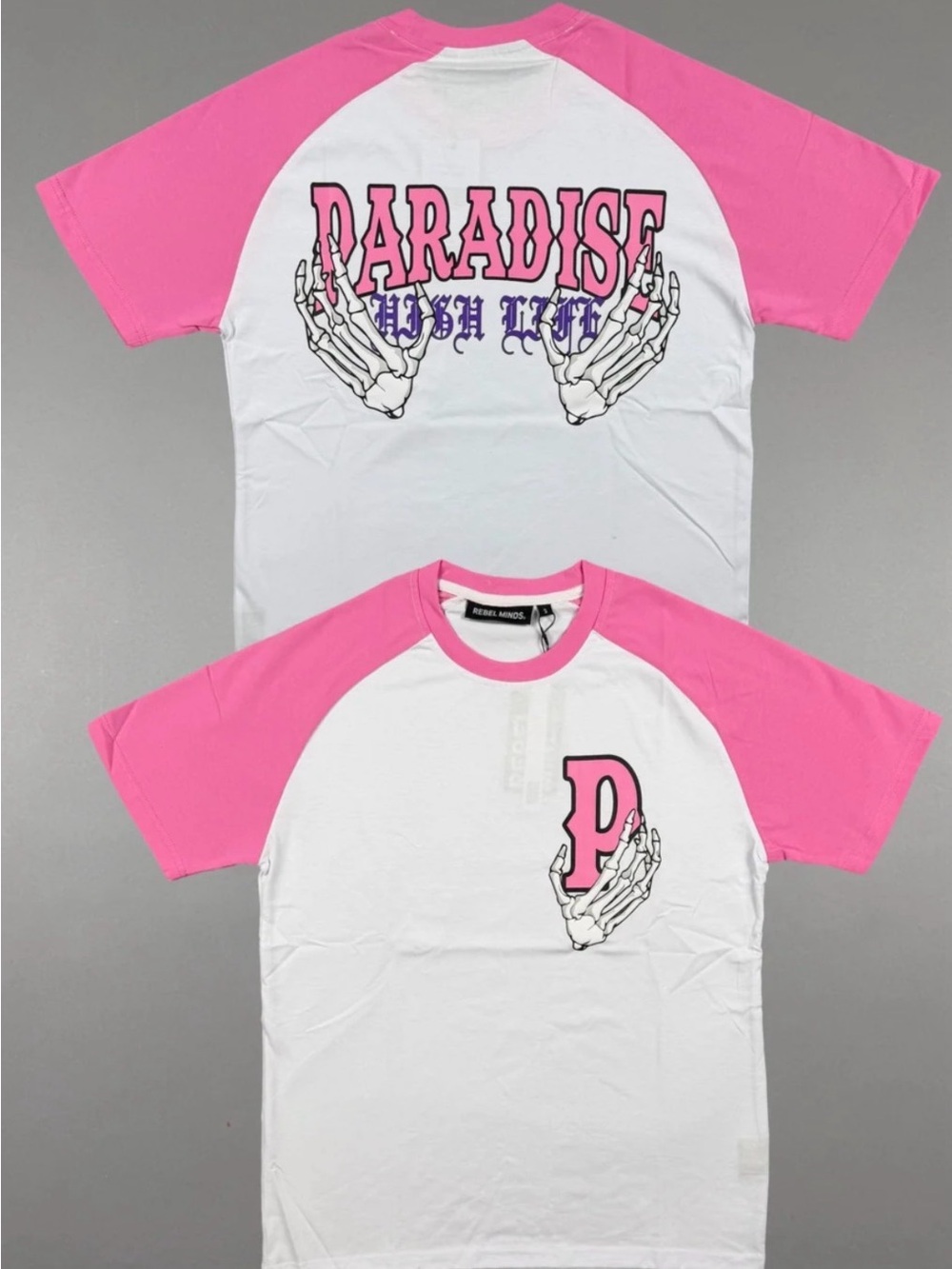 NWOT Rebel Minds Paradise Pink Graphic Short Sleeve Tee